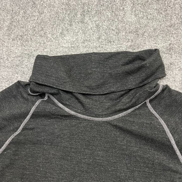 KUHL Womens M Cowl Neck Pullover Sweater Gray Tencel Blend Thumbholes Athleisure - Picture 5 of 12